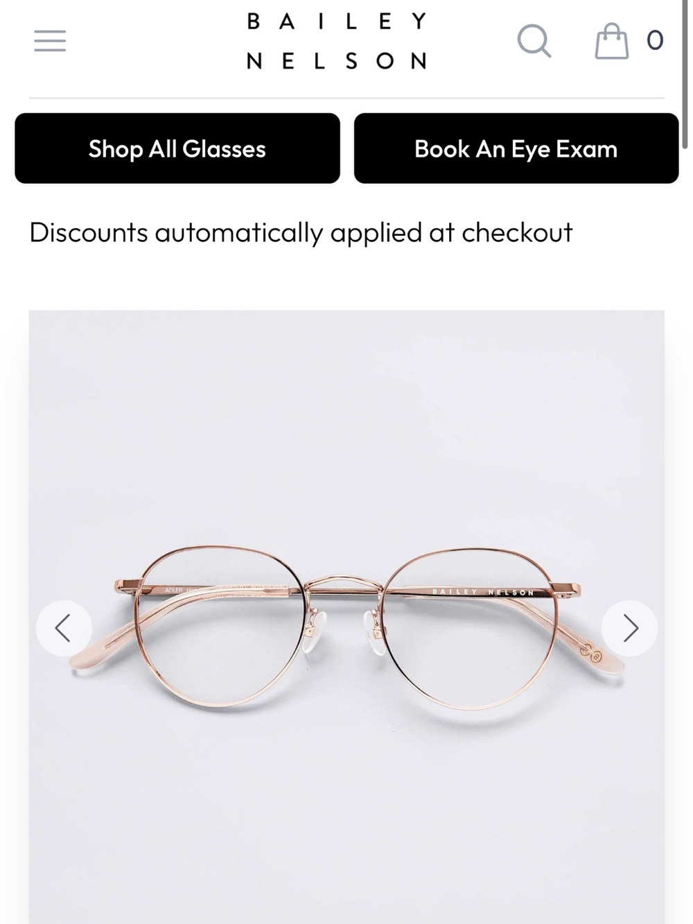 Bailey Nelson Adler Rose Gold Round Metal Glasses